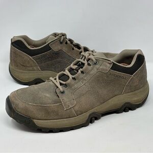 Merrell Anvik Trekker Gray Suede Hiking Shoe Ankle Boots Lace Up Men 11.5 J95145